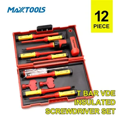 Σετ κατσαβιδιών VDE με λαβή 12 τμχ σε πλαστικό κουτί